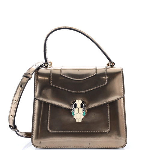 BVLGARI Serpenti Top Handle Bag Patent Small