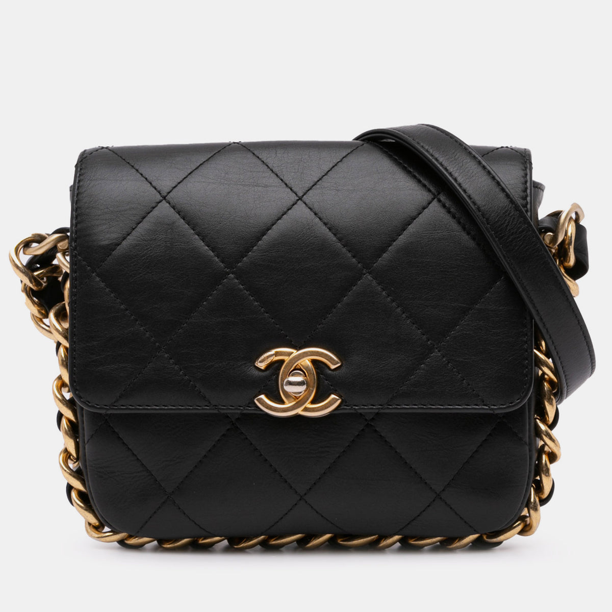 Chanel Small Quilted Calfskin Framing Chain Flap