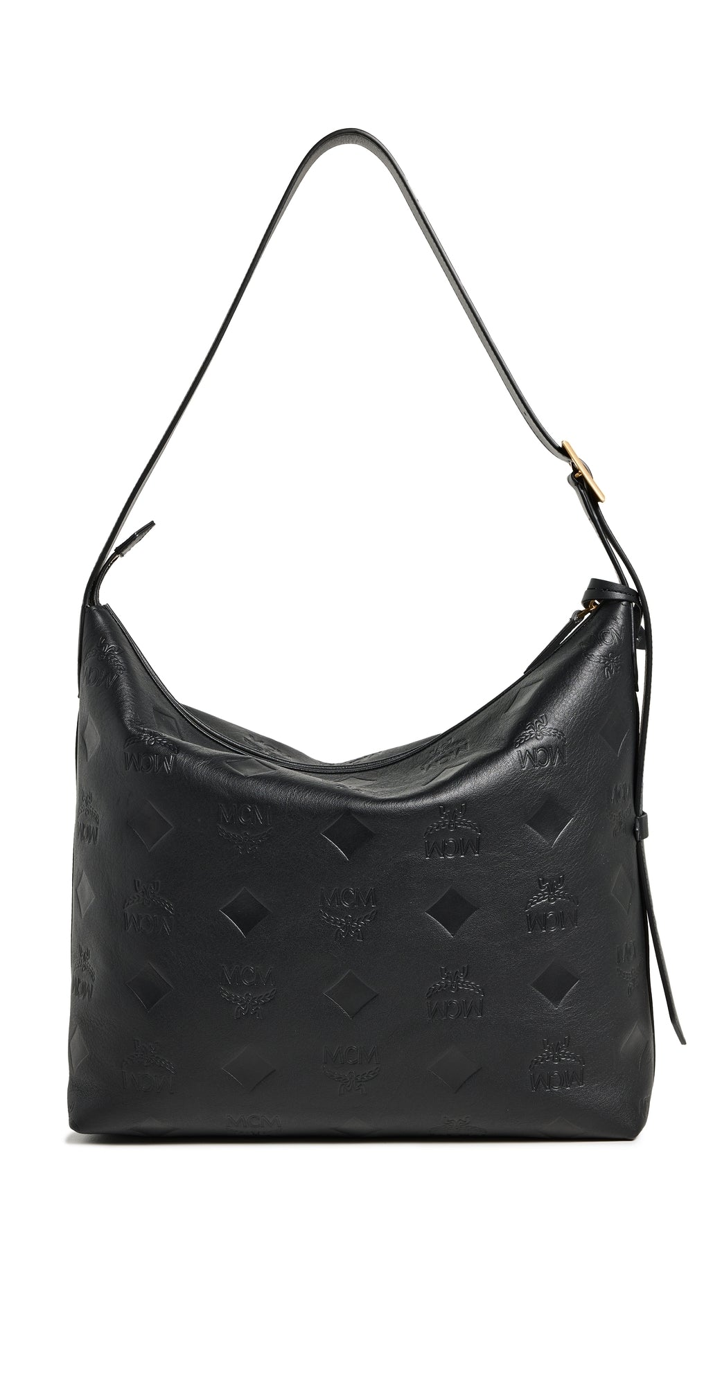 MCM Aren Maxi Leather Bag Black One Size