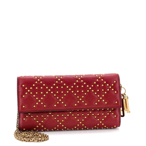 Lady Dior Croisiere Chain Wallet Cannage Studded Lambskin