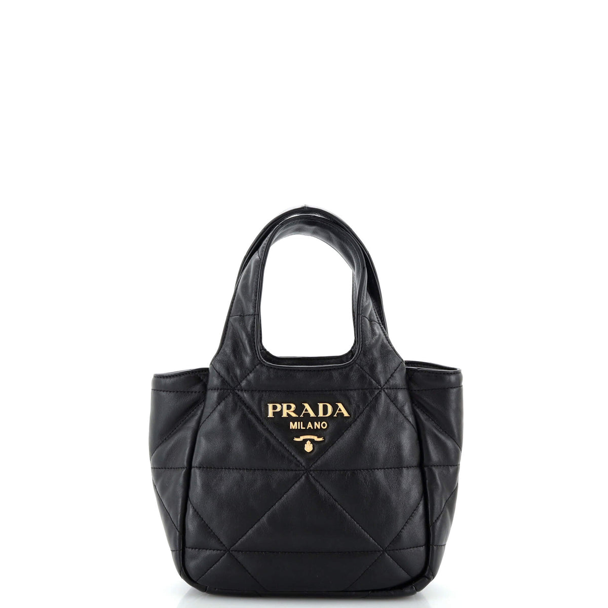 Prada PRADA Flou Dynamique Open Tote Quilted Nappa Leather Small