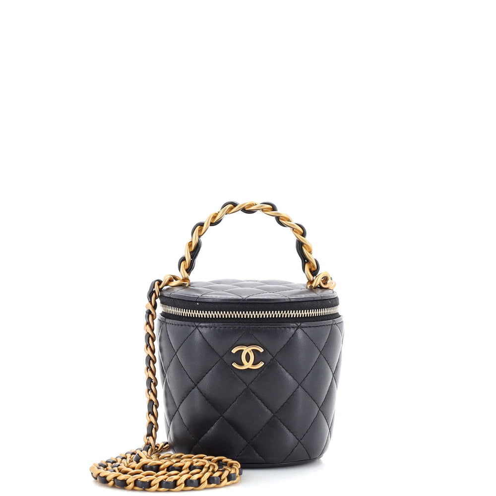 CHANEL Afternoon Tea Vanity Bucket Bag aus gestepptem Lammleder