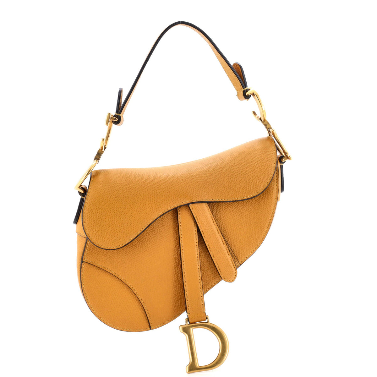 Christian Dior Saddle Handbag Leather Mini