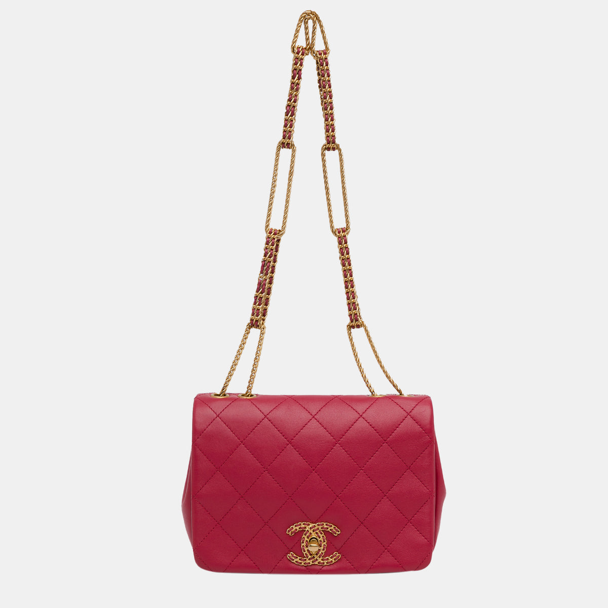 Chanel Quilted Lambskin On and On Flap Bag