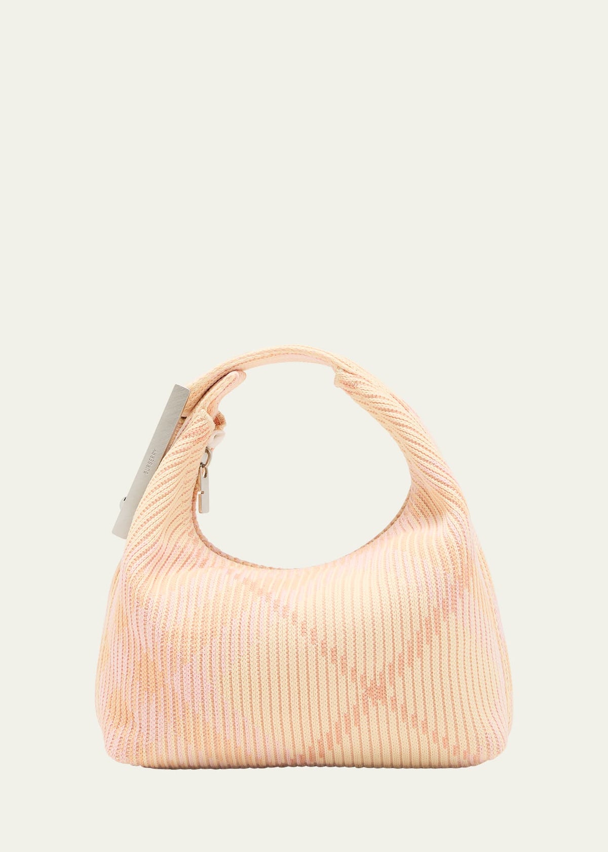Burberry Check Knitted Top-Handle Bag