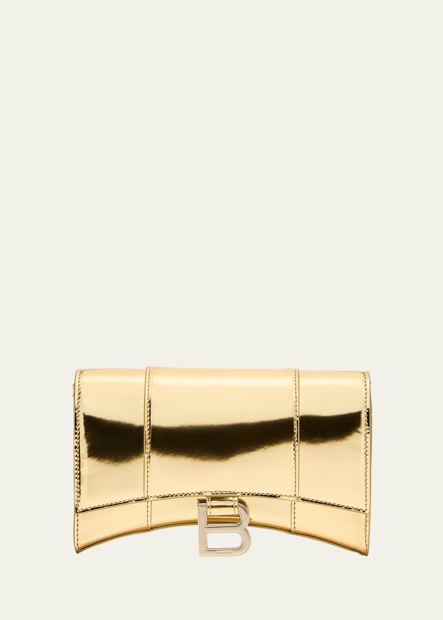 Balenciaga Portefeuille miroir sablier sur sac à chaîne