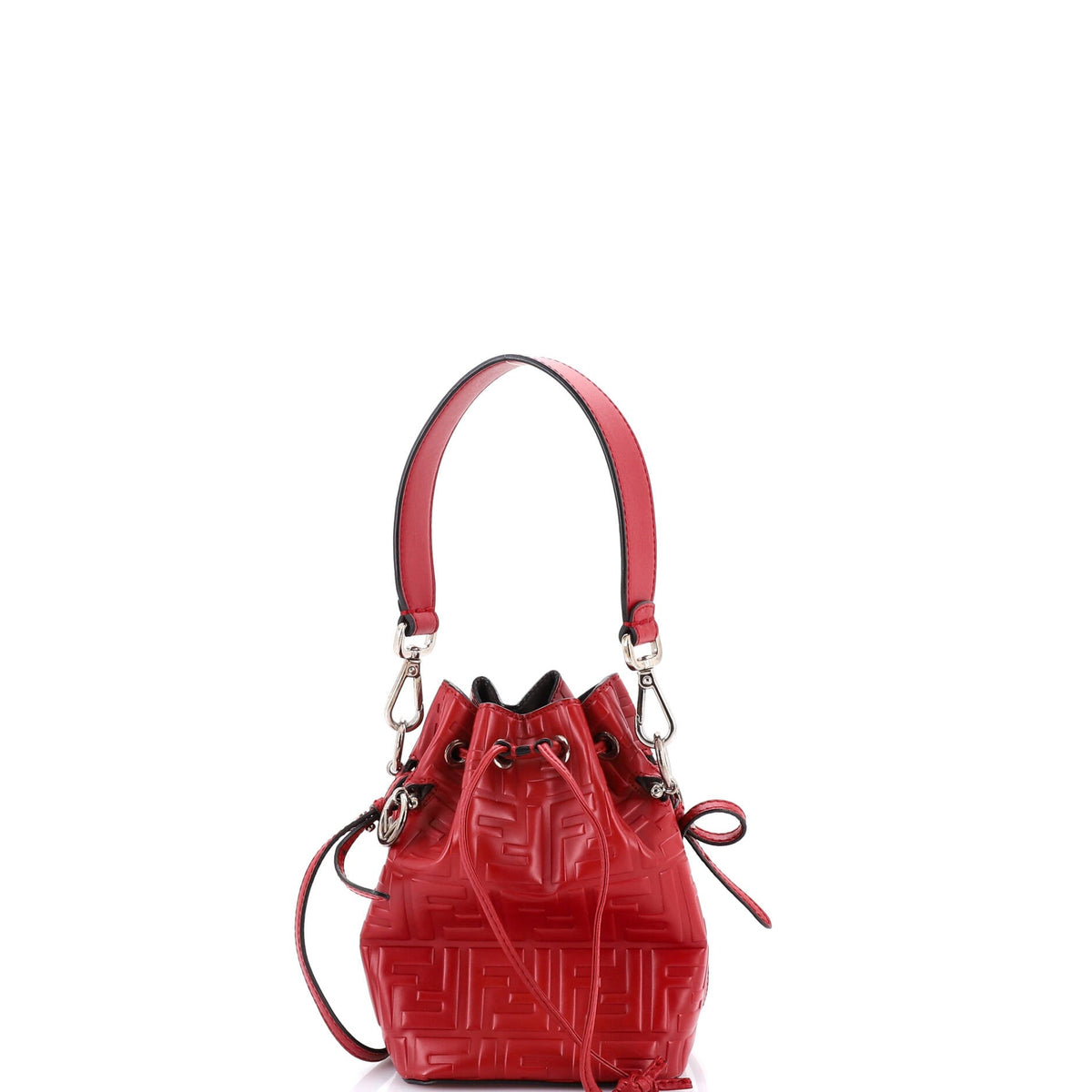 Fendi FENDI Mon Tresor Bucket Bag Zucca Embossed Leather Mini