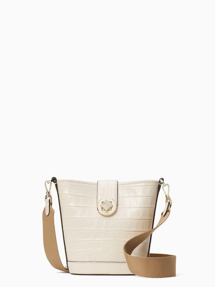 Kate Spade Au Audrey Croco Embossed Leather Mini Bucket Bag