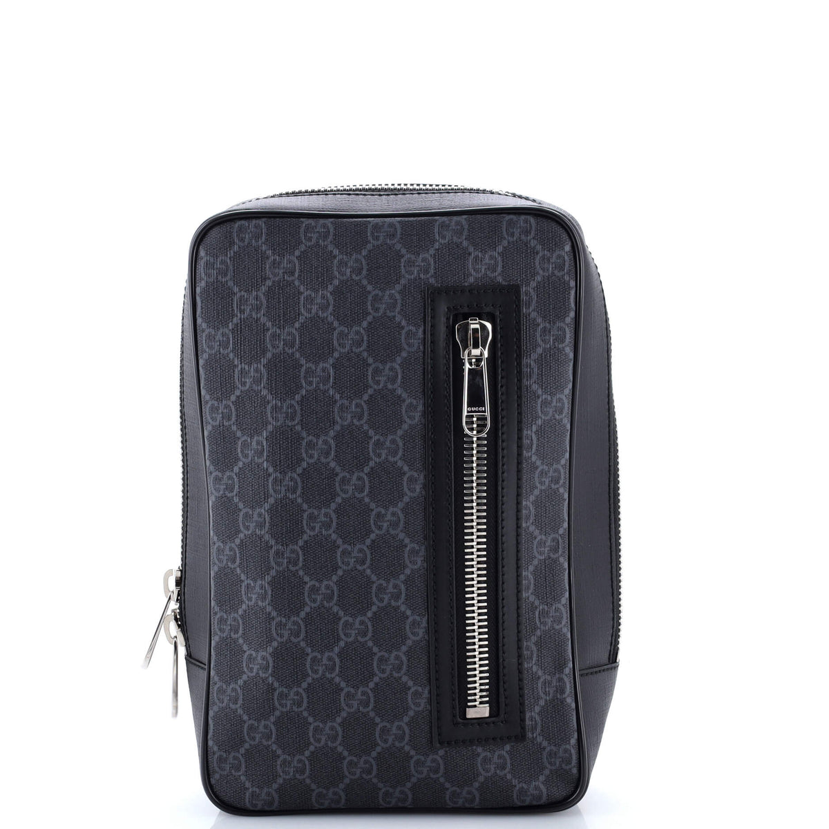 Gucci GUCCI Soft Zip Sling Bag GG Coated Canvas Small