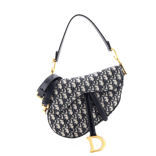 Saddle Handbag with Strap Oblique Canvas Medium