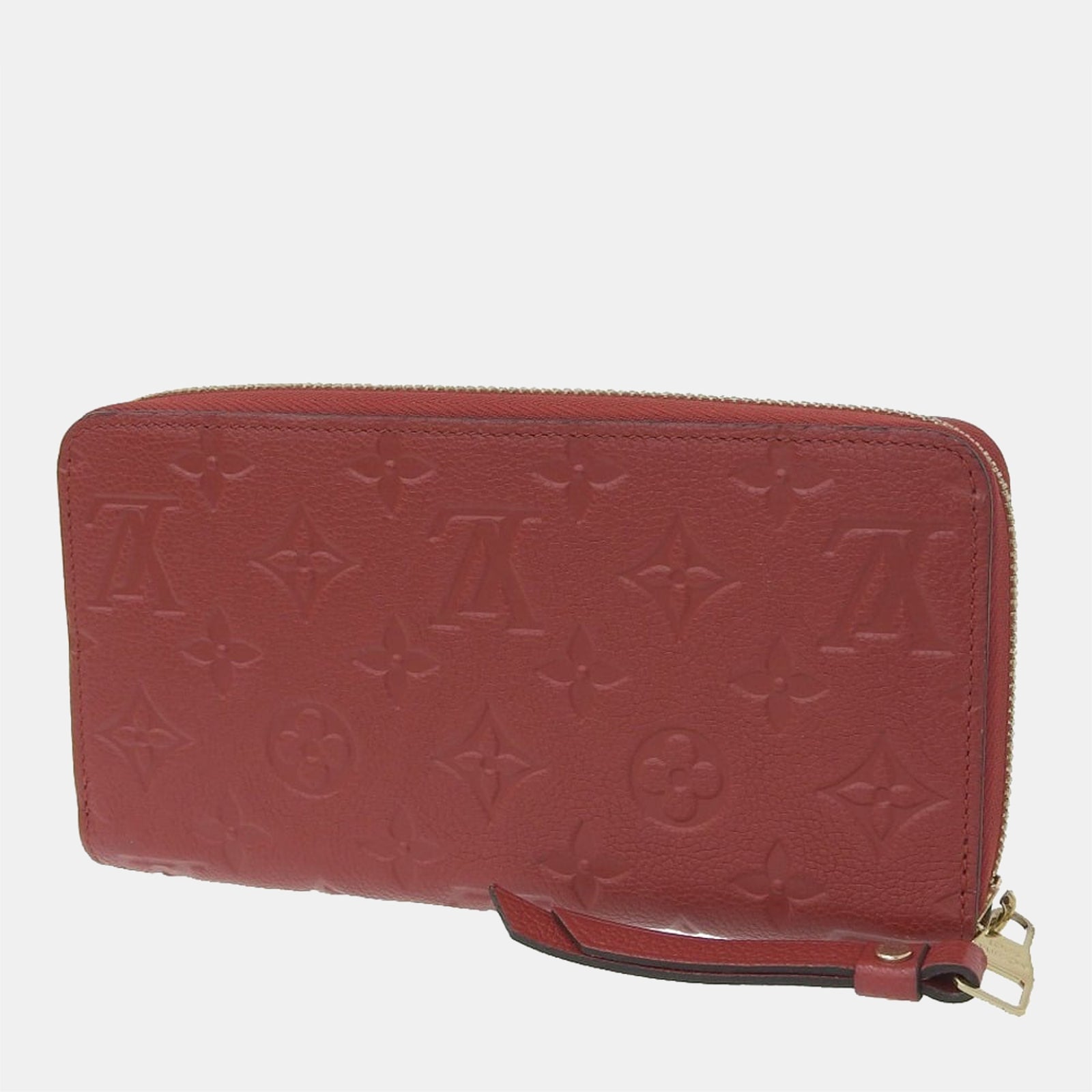 Louis Vuitton Burgundy Monogram Empreinte Leather Zippy Wallet