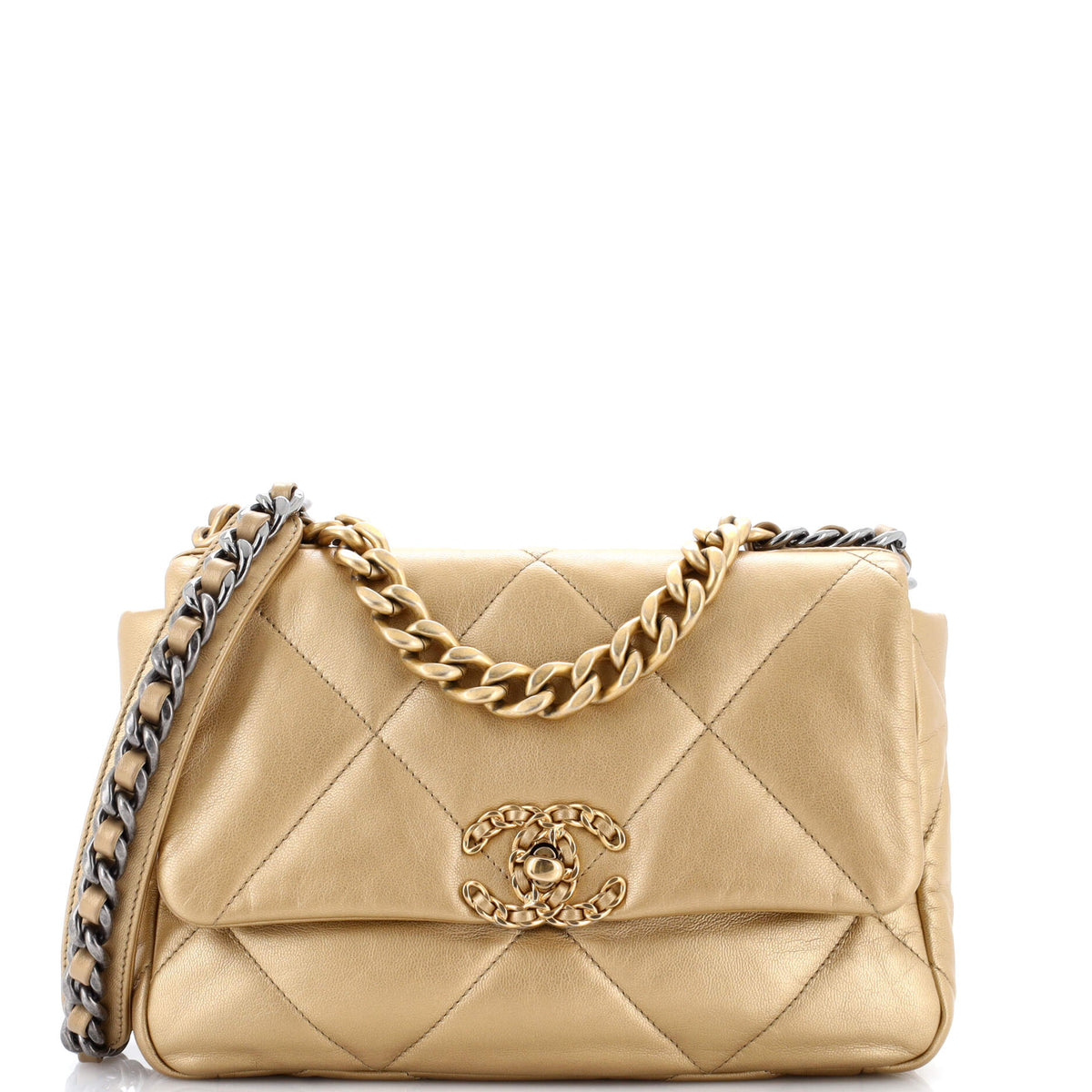 Chanel CHANEL 19 Flap Bag Quilted Leather Medium
