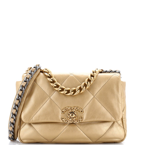 CHANEL 19 Flap Bag Quilted Leather Medium