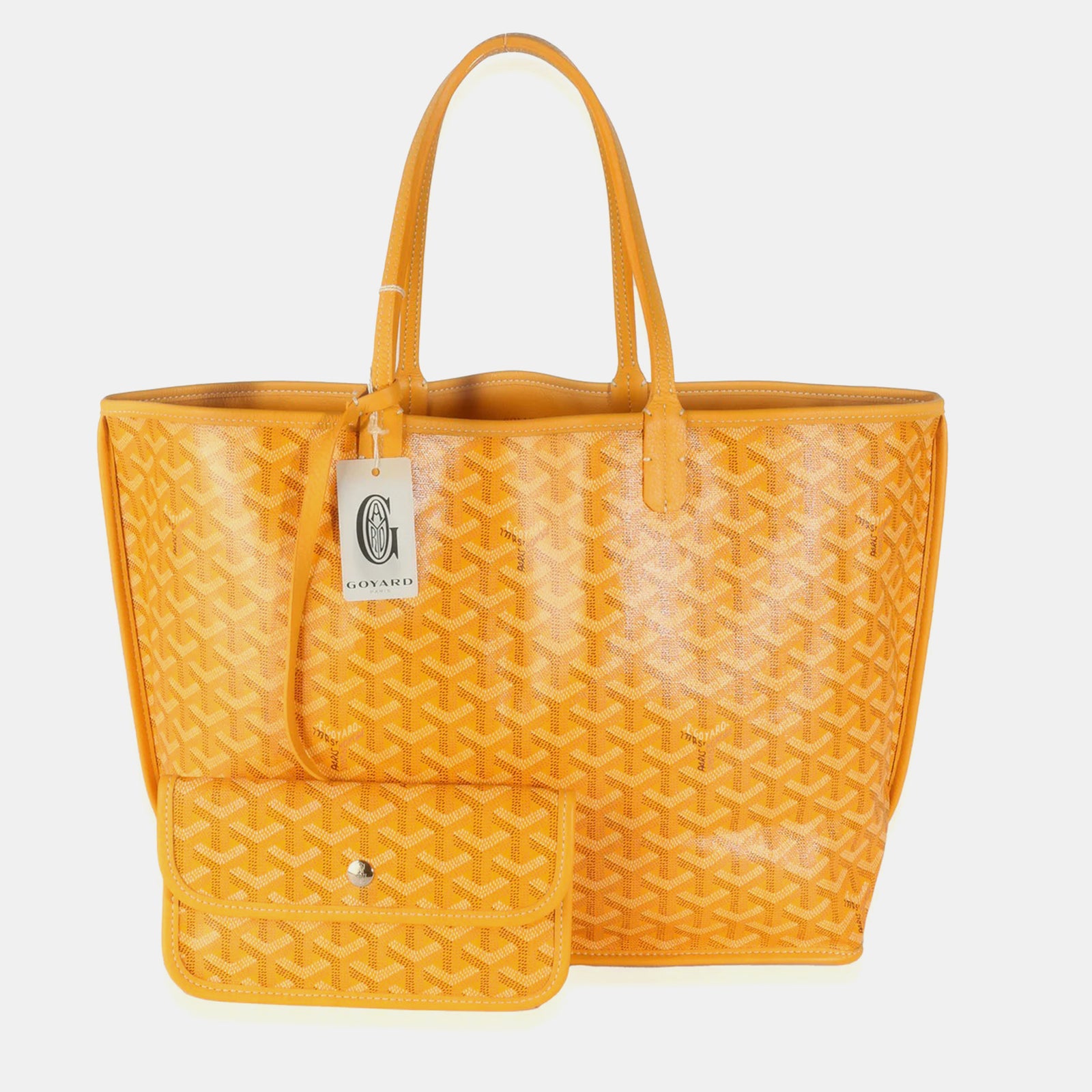 Goyard Wendbare Artois PM-Tasche aus gelbem Goyardine-Canvas