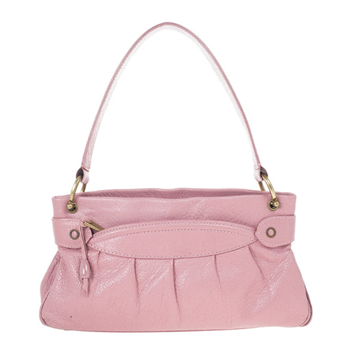 Pink Leather Lola Bag With Umbrella
