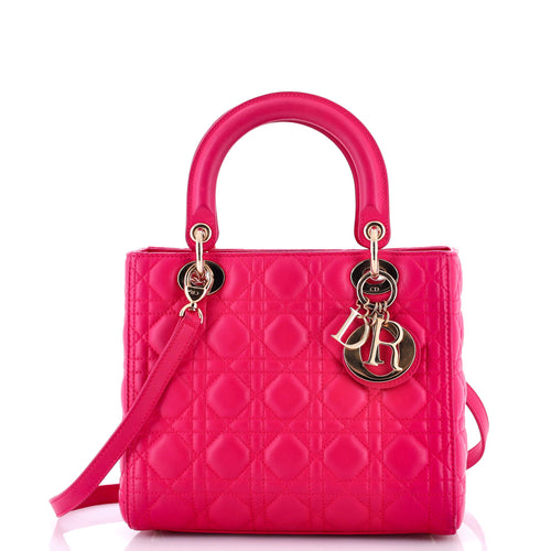 Lady Dior Bag Cannage Quilt Lambskin Medium