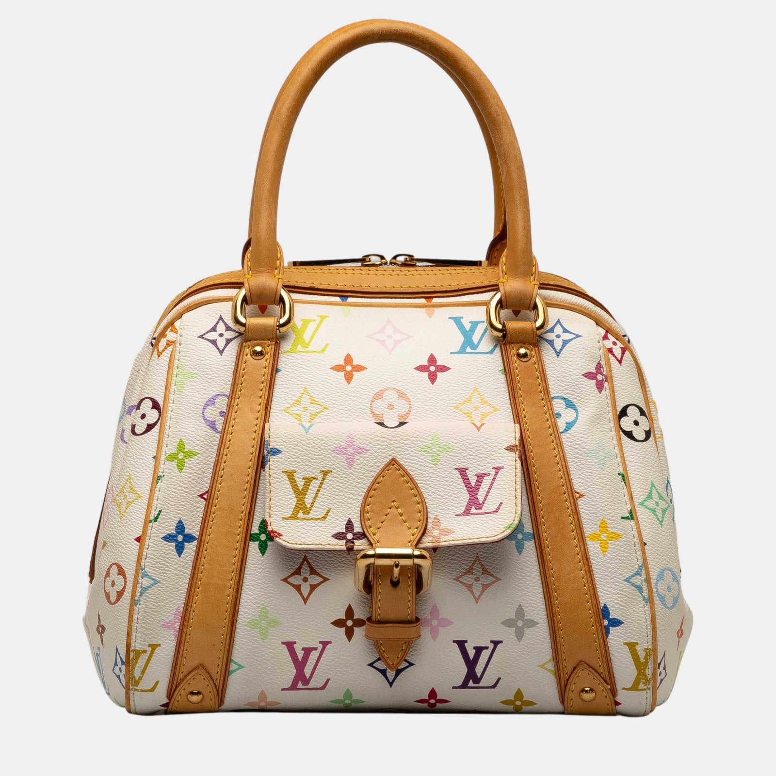 Louis Vuitton Weißes, mehrfarbiges Monogramm Priscilla