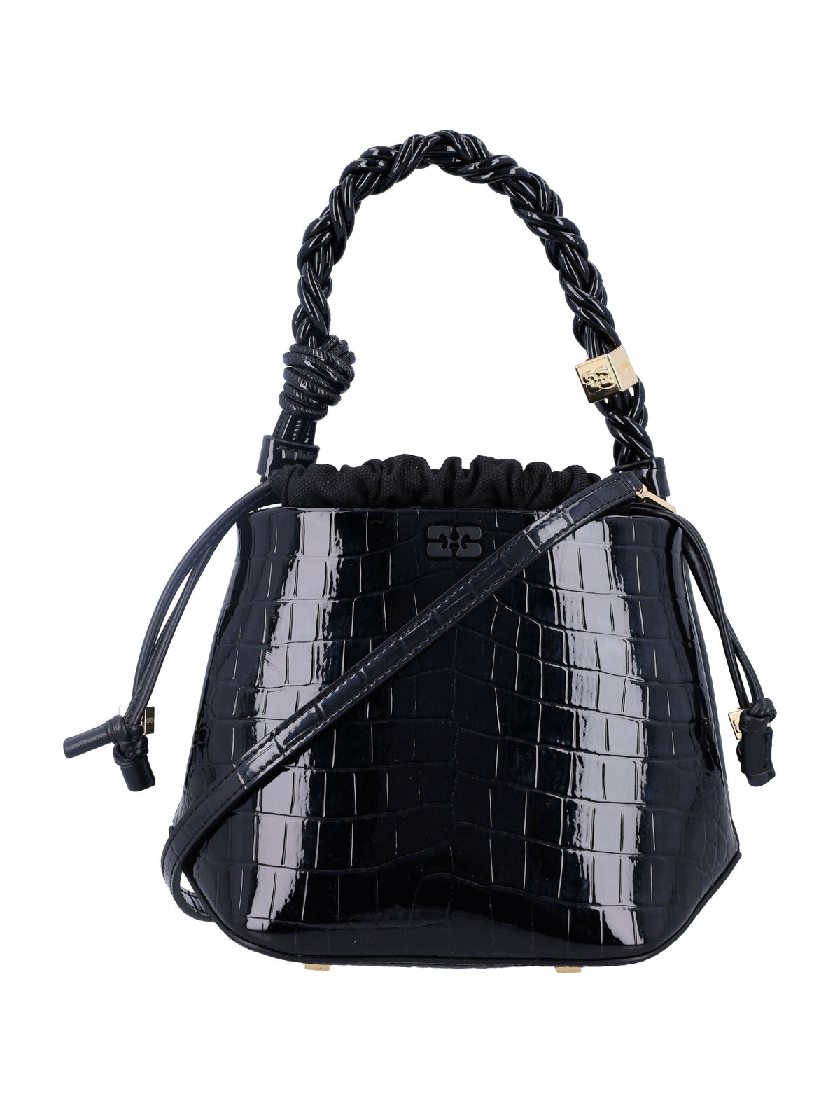 Ganni Women's Bou Bucket Bag in Black | 24AA6286 Color 099