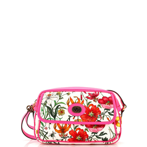 GUCCI Shoulder Bag Flora Canvas Small