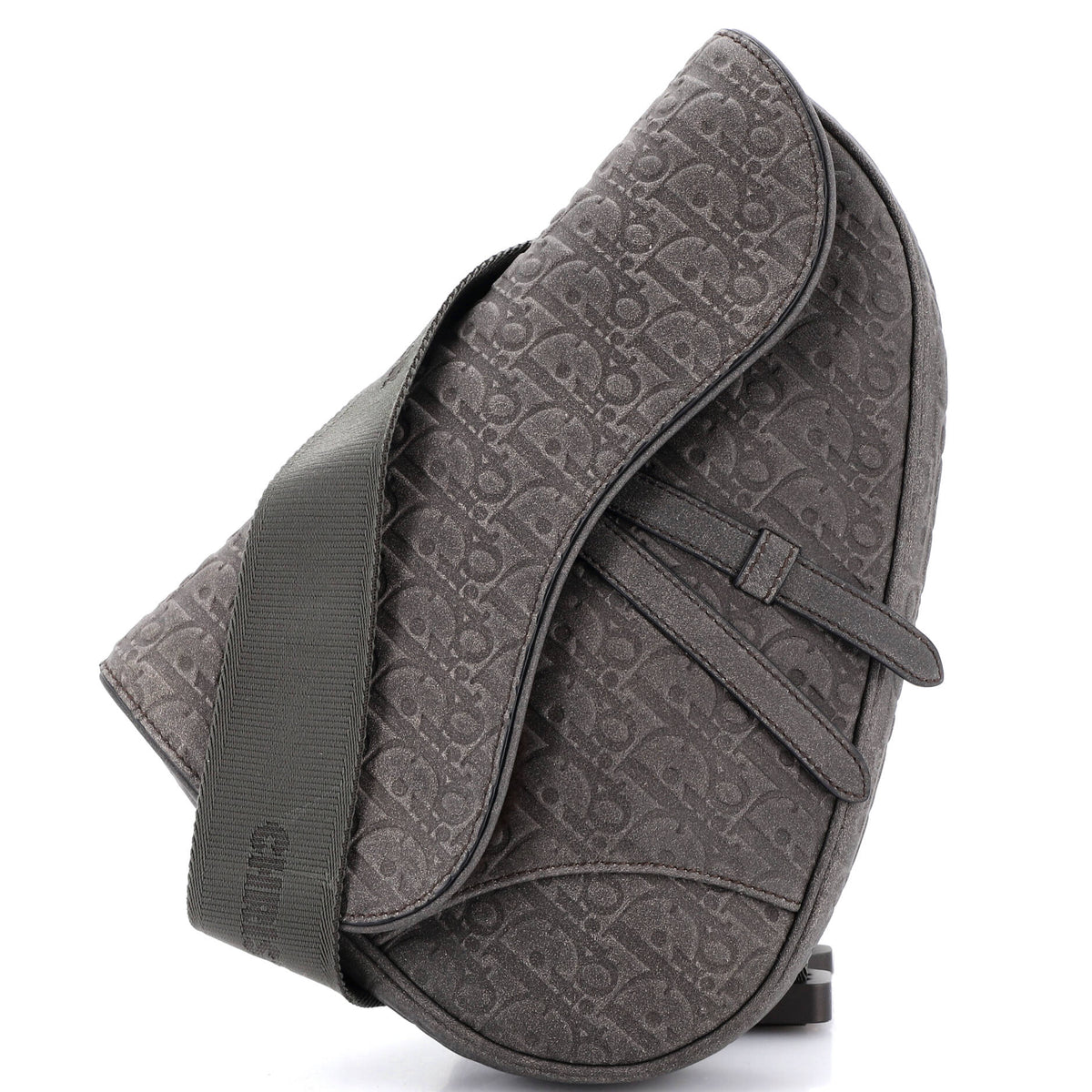 Christian Dior x Denim Tears Saddle Crossbody Bag Oblique Suede with Shearling