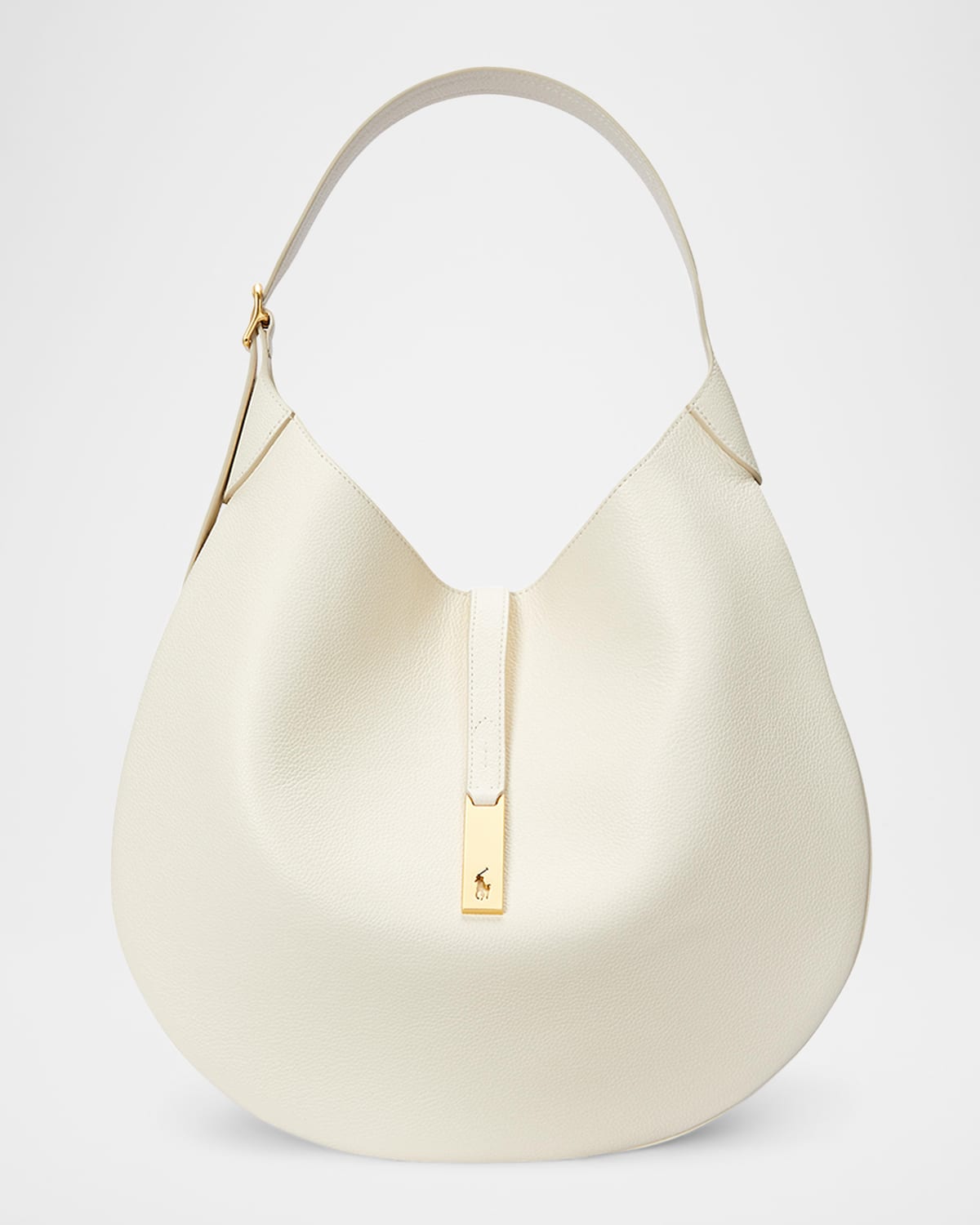 Ralph Lauren Polo ID Medium Leather Shoulder Bag