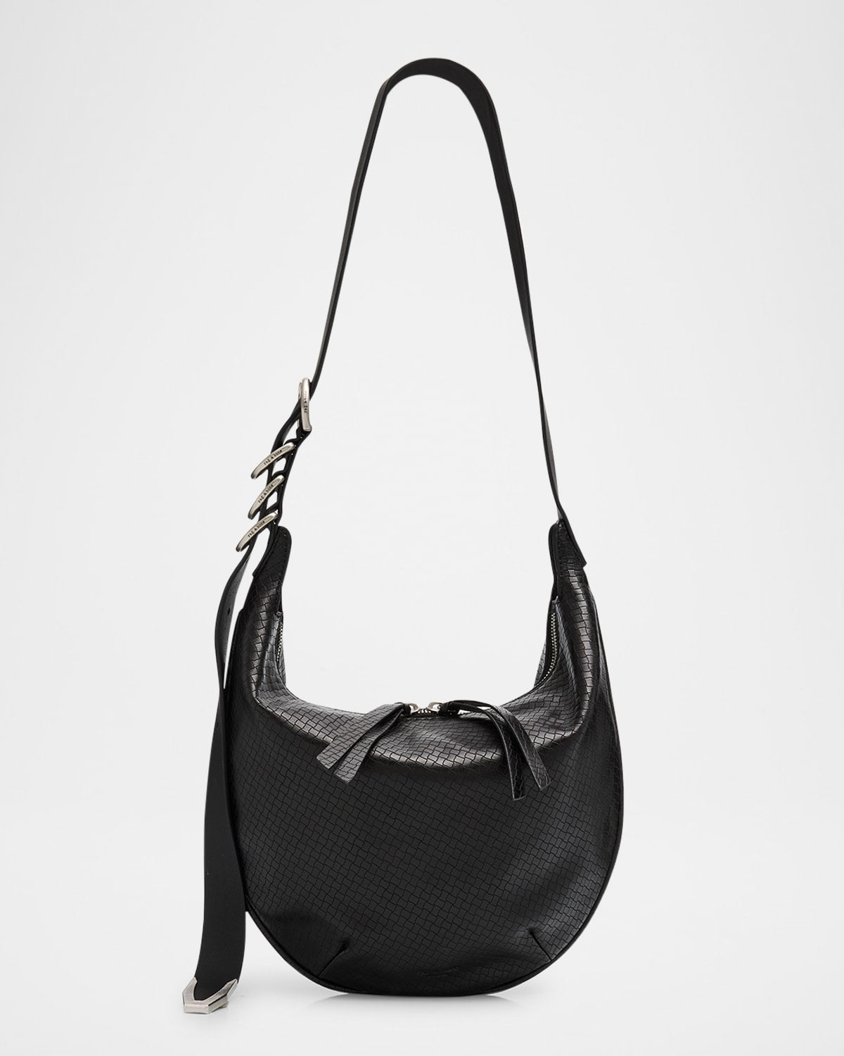 Boss Spire Mini Snake-Embossed Leather Hobo Bag