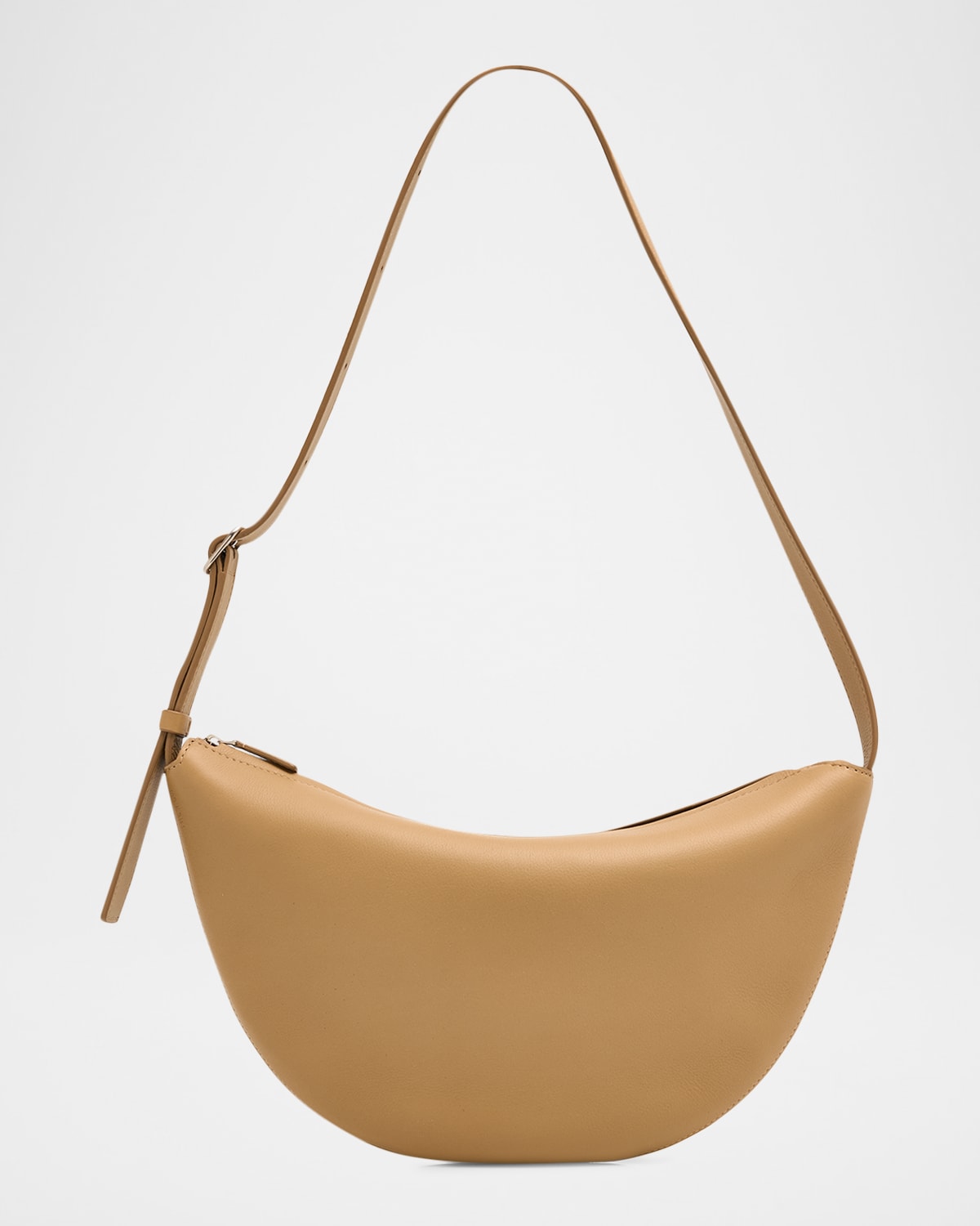 The Row Jouvette Crescent Shoulder Bag in Leather