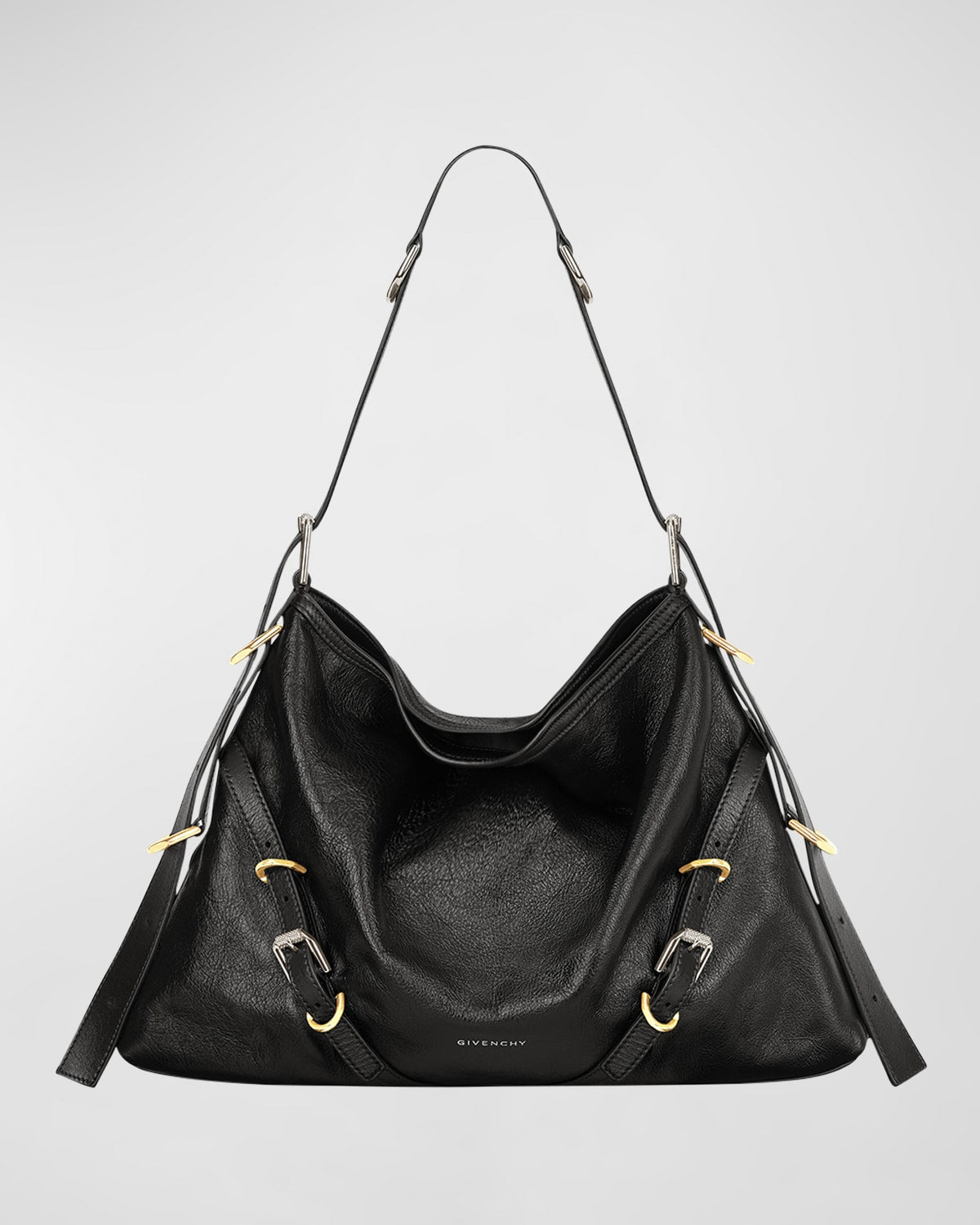 Givenchy Voyou Medium Shoulder Bag in Tumbled Leather