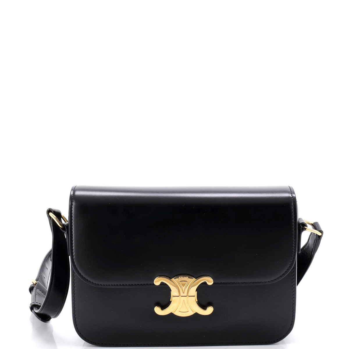 Celine CELINE Triomphe Shoulder Bag Smooth Calfskin Medium