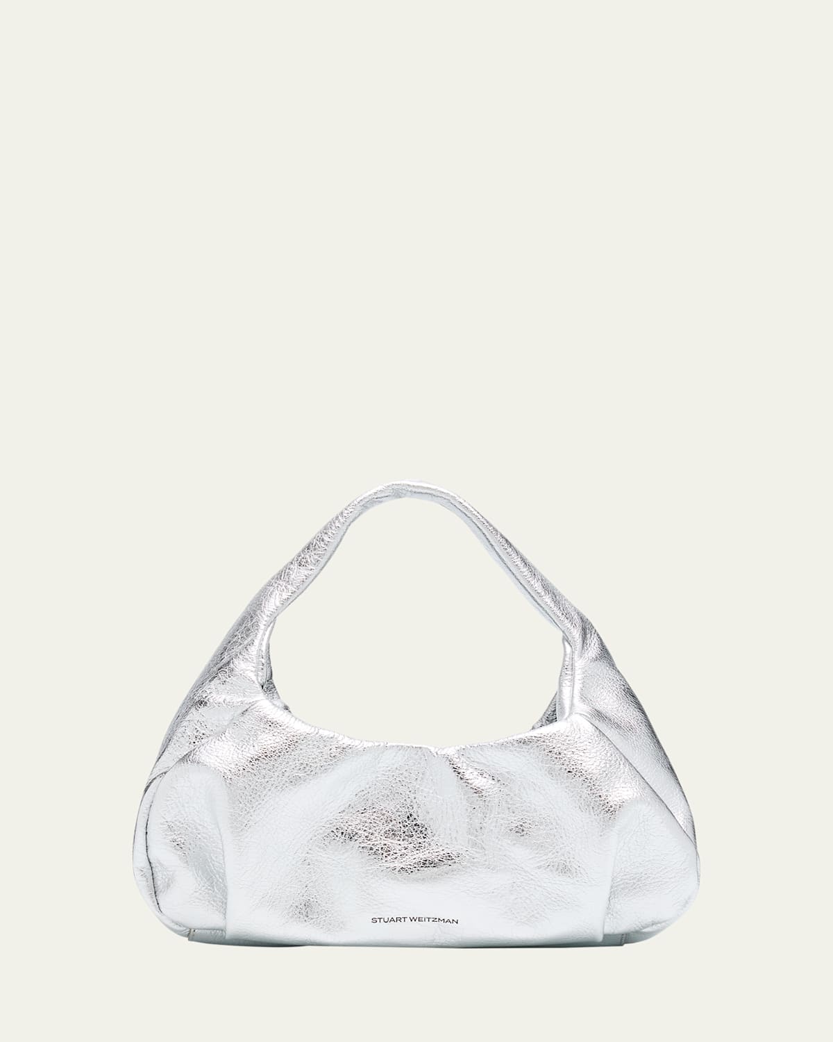 Stuart Weitzman The Moda Mini Metallic Leather Hobo Bag