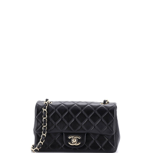 CHANEL Classic Single Flap Bag Quilted Lambskin Mini