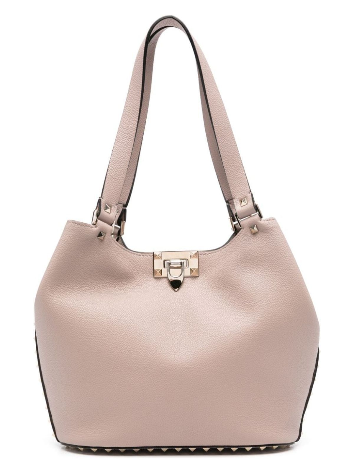 Valentino Garavani Women's Rockstud Small Tote Bag in Powder | Size UNI | 4W2B0N07TAGP45