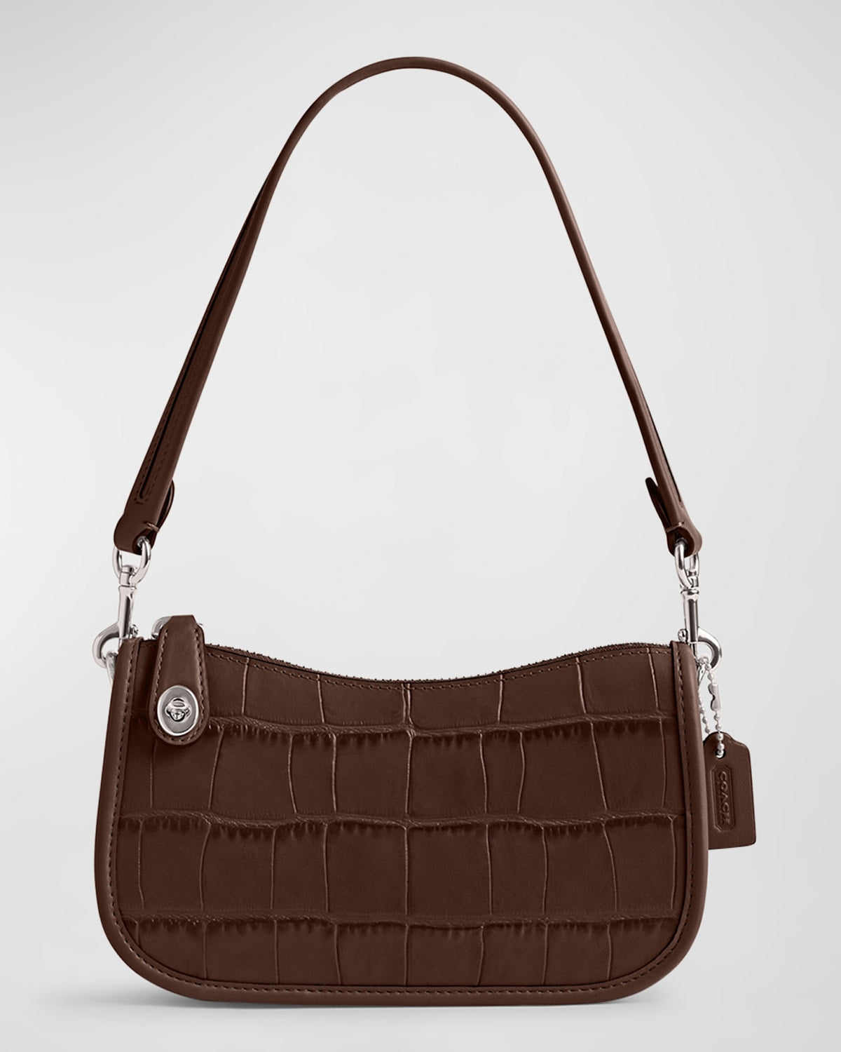 Boss Swinger 20 Croc-Embossed Shoulder Bag