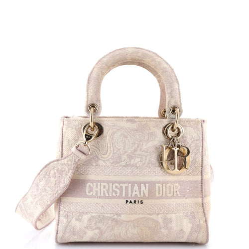 Toile de Jouy Lady D-Lite Bag Embroidered Canvas