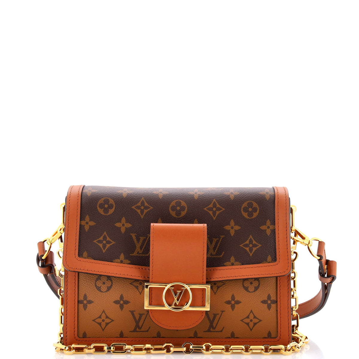Louis Vuitton Dauphine Shoulder Bag Reverse Monogram Canvas MM