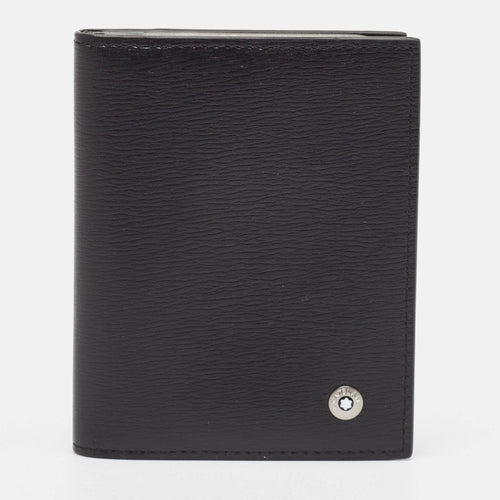 Black Leather Sartorial Business Card Holder