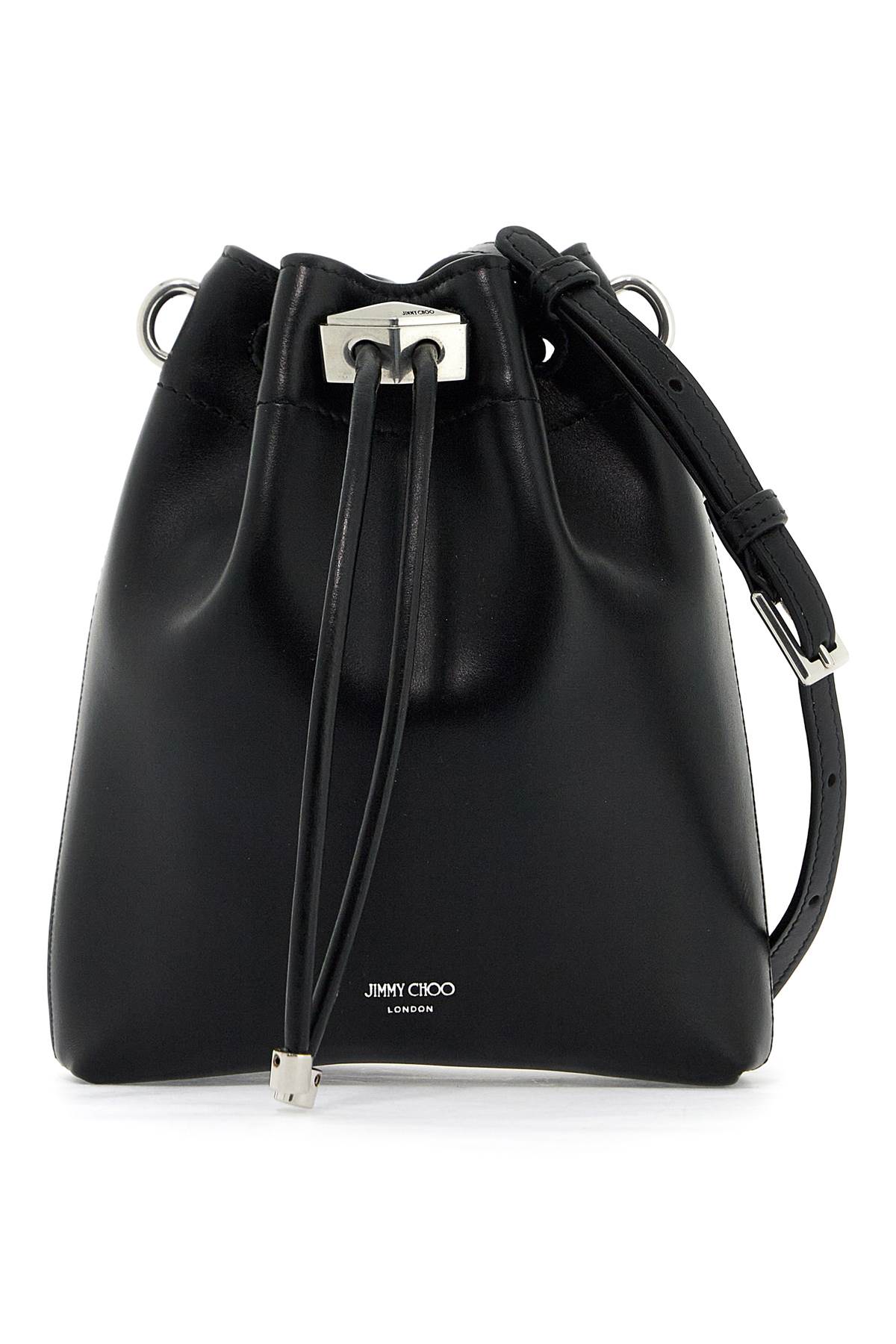 Jimmy Choo Women's Bonbon Bucket Bag in Nero | BONBONBCKTNSMNHUT
