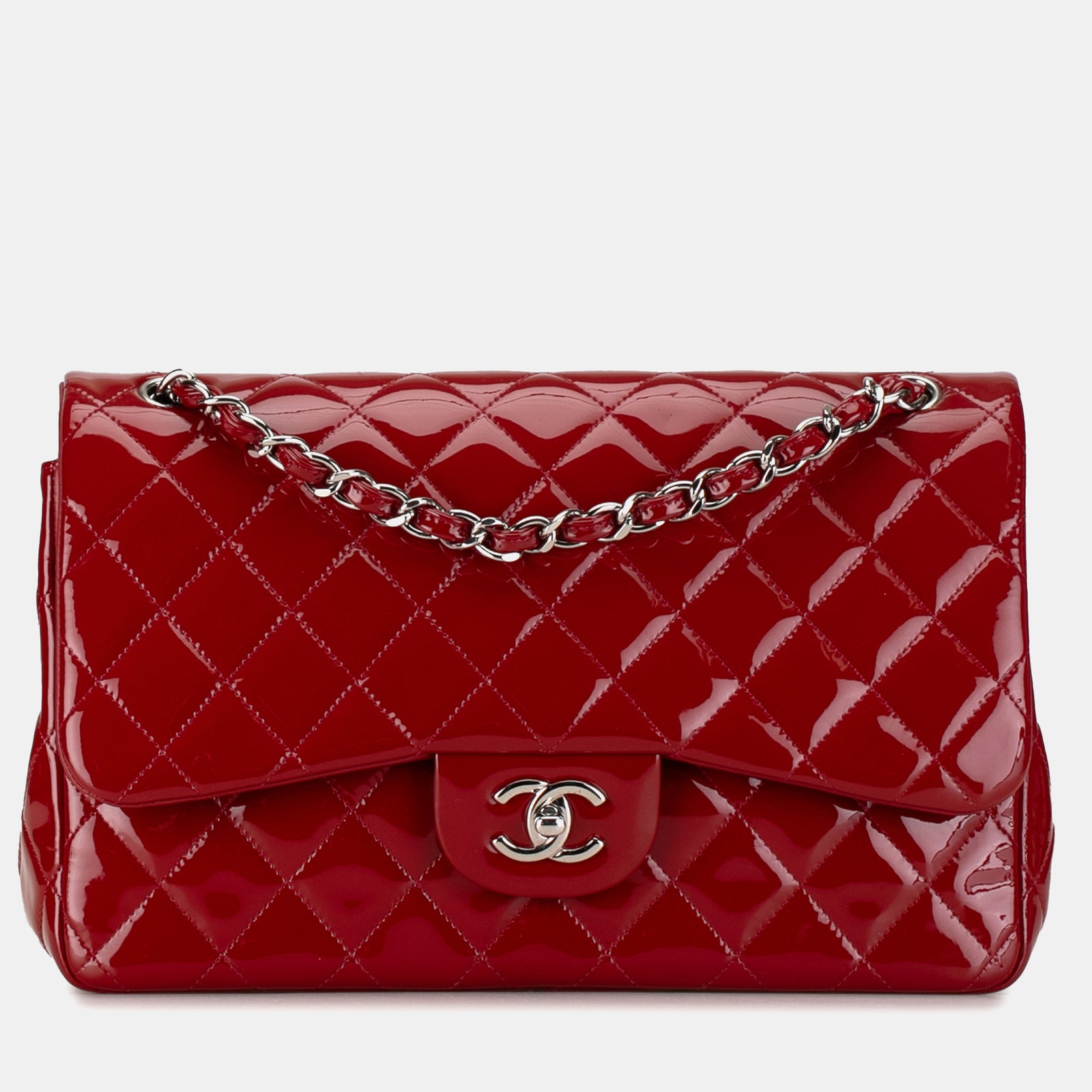 Chanel Jumbo Classic Patent Double Flap