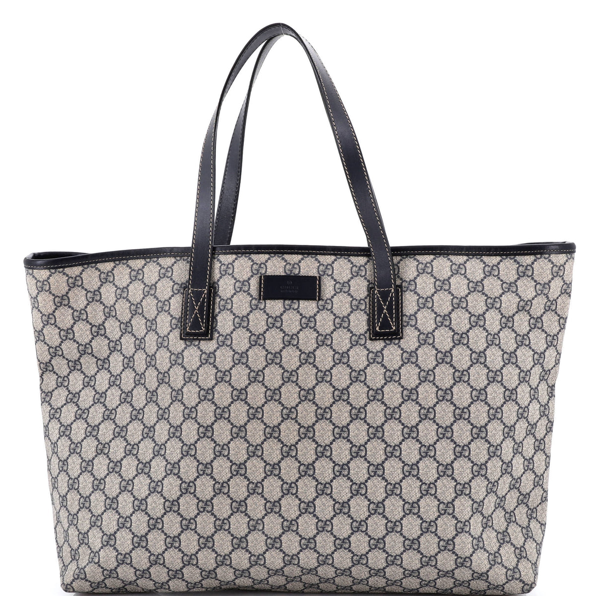 Gucci GUCCI Plus Tote GG Coated Canvas with Leather Large