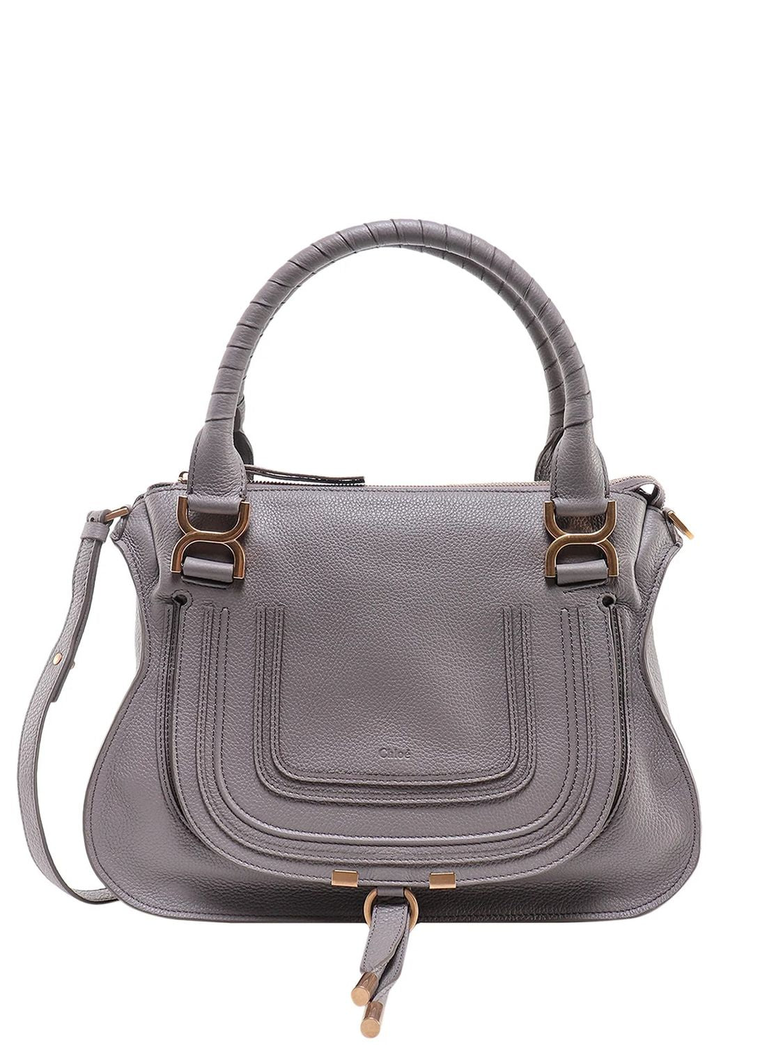 Chloé Women's Marcie Double Carry Bag in Cashmgrey | CHC22AS660I31