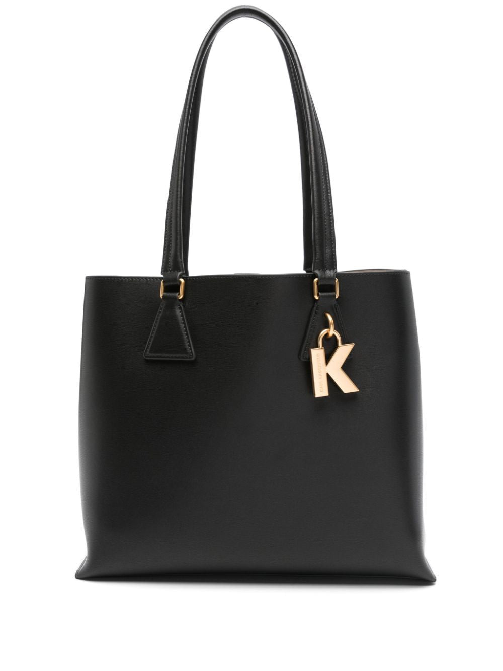 Karl Lagerfeld Women's K Lock Shoulder Bag in A999 Black | 245W3046 Color A999 Color BLACK