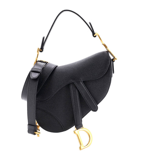 Saddle Handbag with Strap Leather Mini