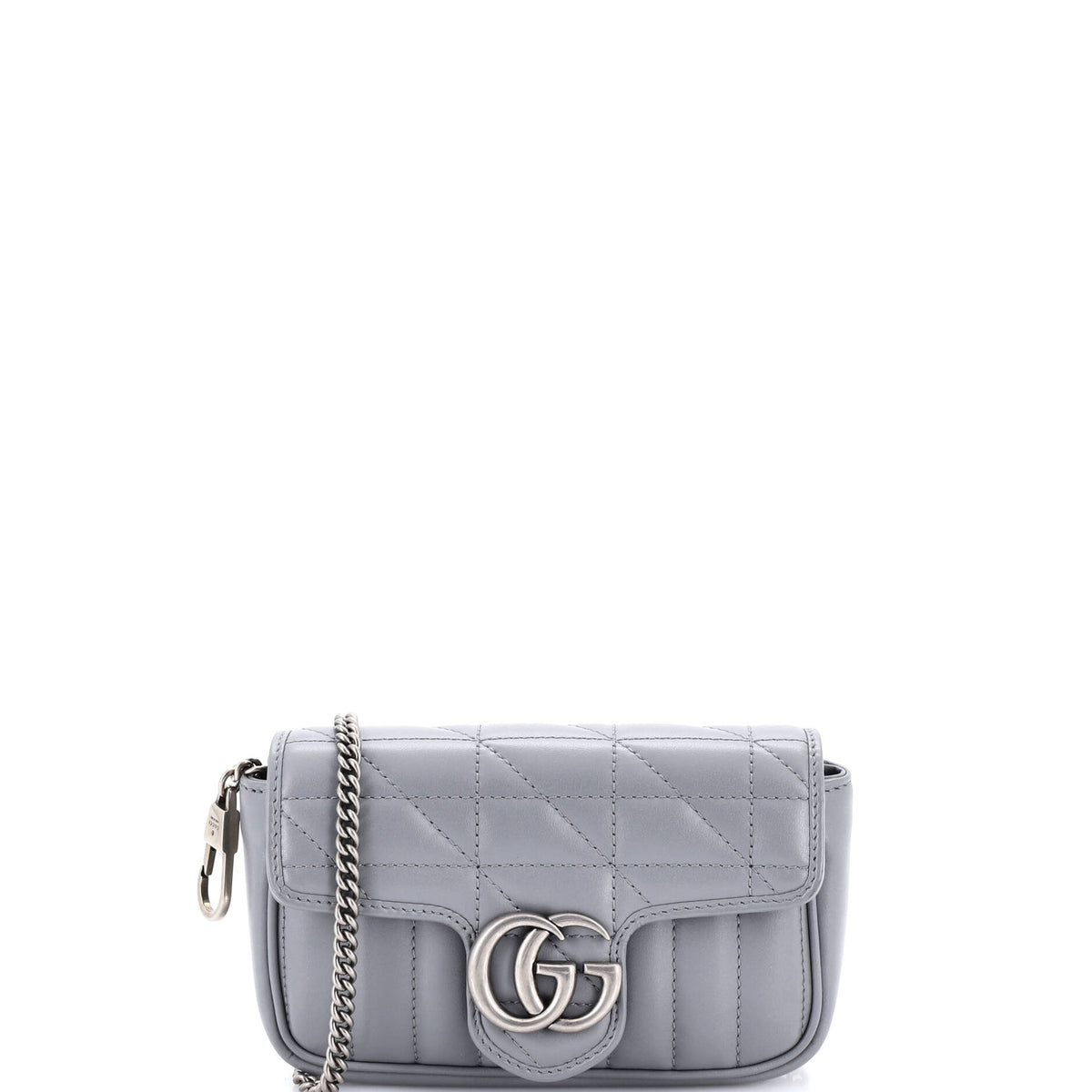 Gucci GUCCI GG Marmont Flap Bag Mixed Matelasse Leather Super Mini