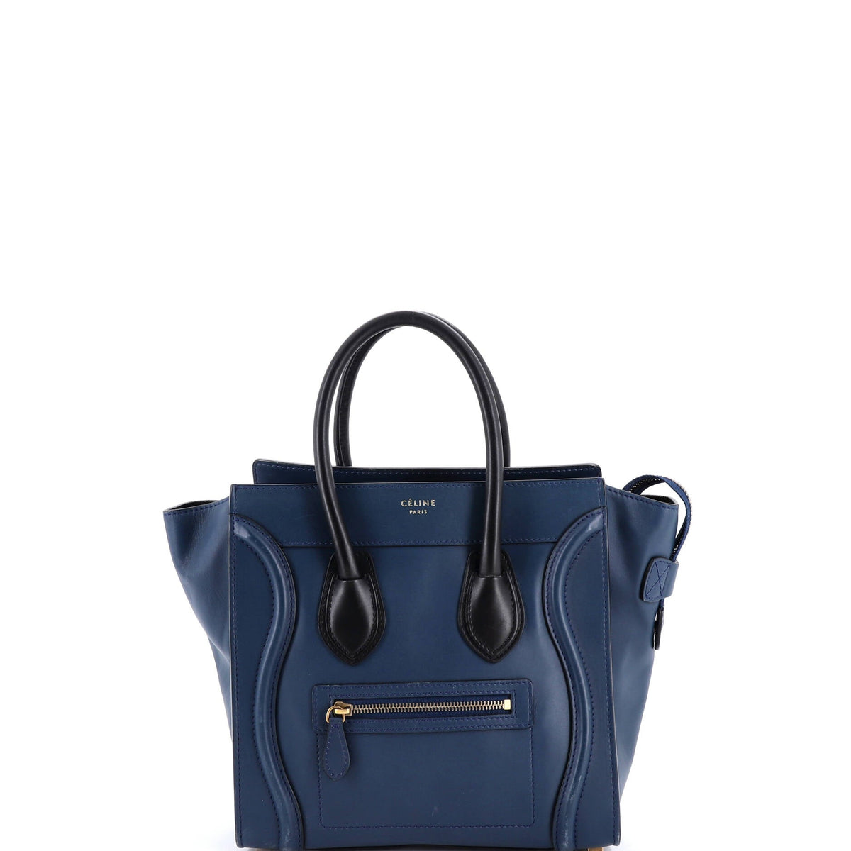 Celine CELINE Bicolor Luggage Bag Leather Micro