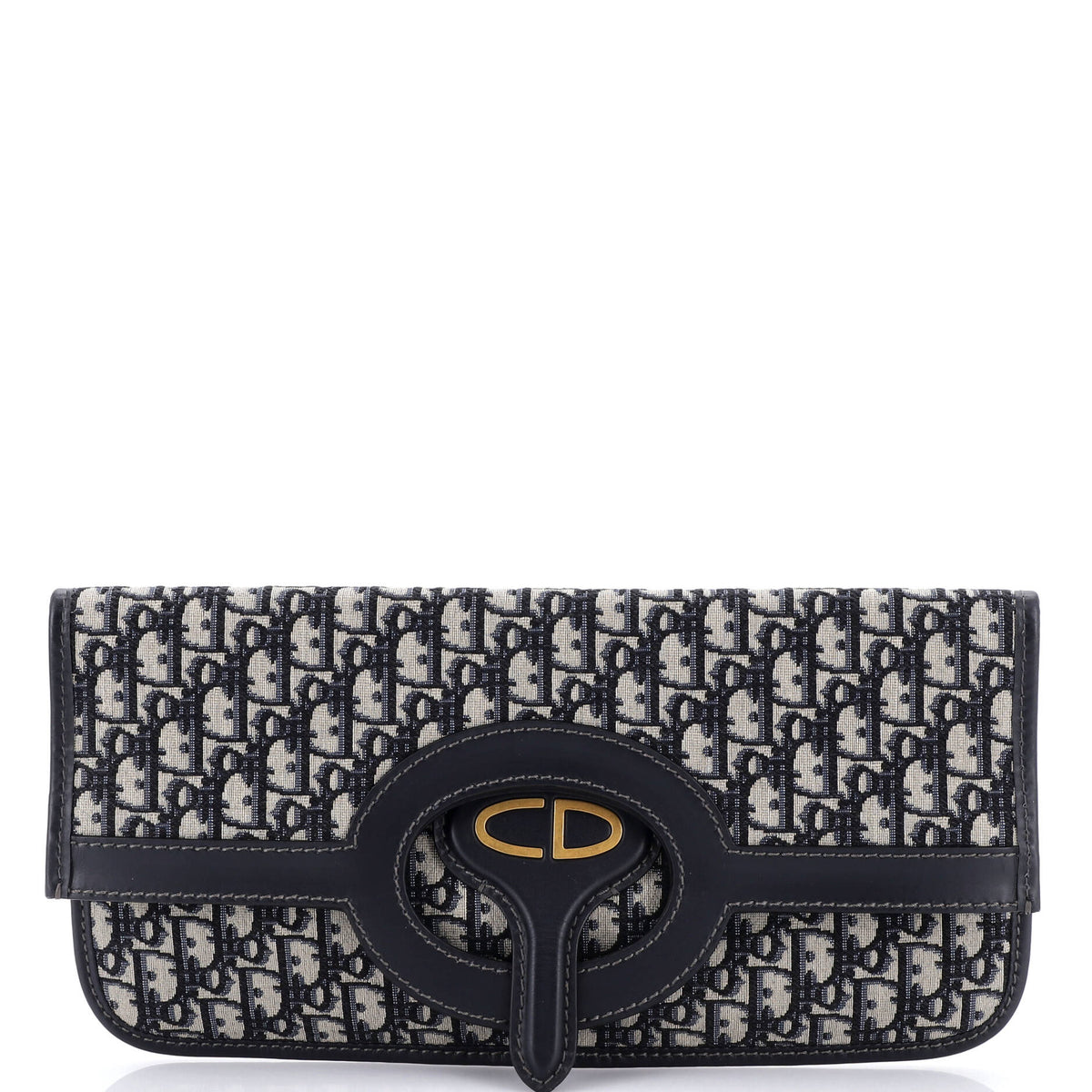 Christian Dior Fold Over Clutch Oblique Canvas