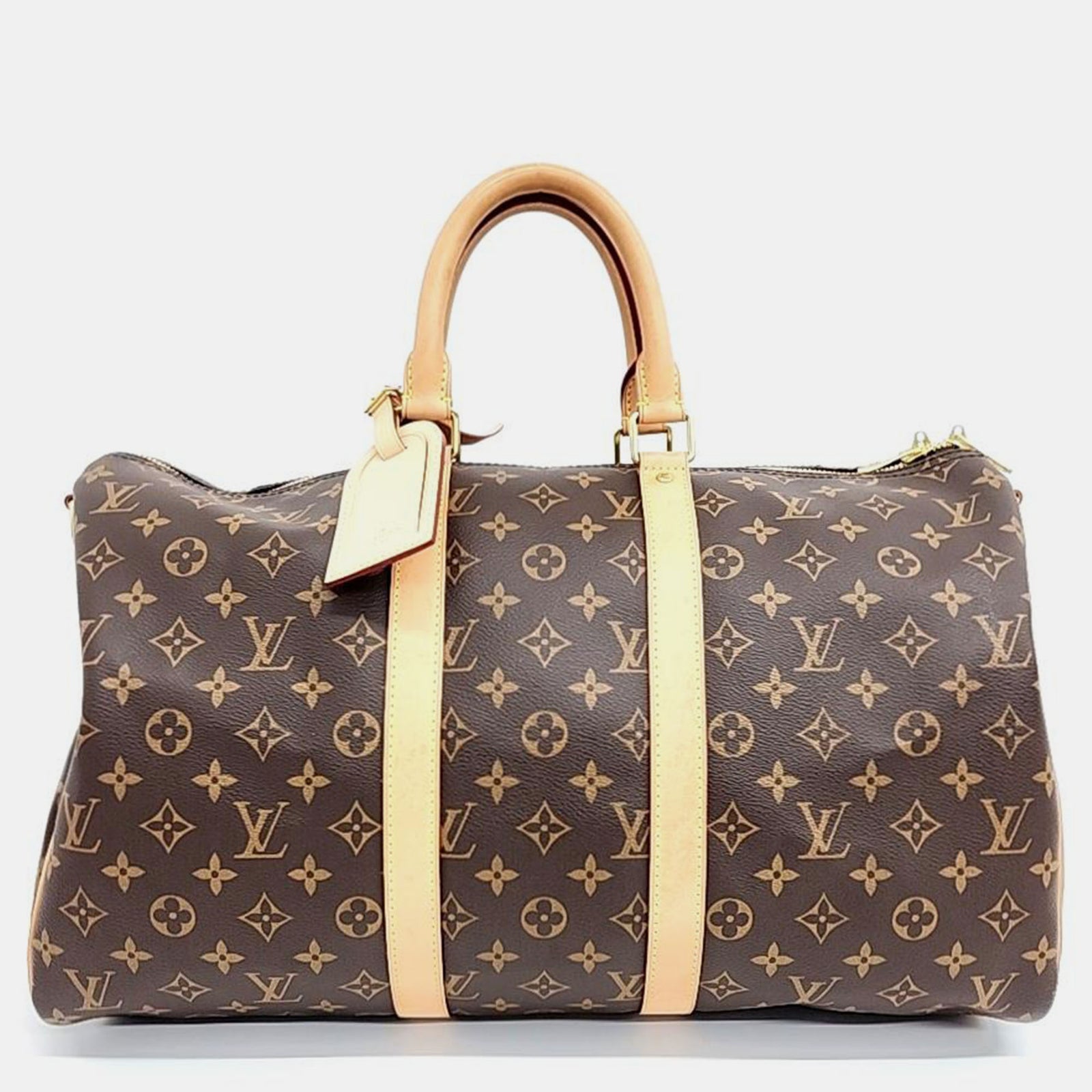 Louis Vuitton Braune Reisetasche „Keeperall 45“ aus Canvas mit Monogramm