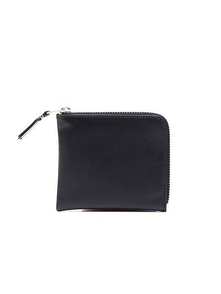 Comme Des Garçons Women's Timeless Zipped Leather Wallet in Black | Size UNICA | SA3100