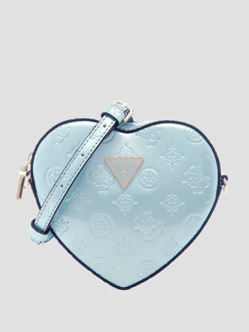 Arnela Debossed Logo Mini Heart Bag
