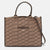 Beige/Brown BB Monogram Canvas and Leather Medium Hardware Tote