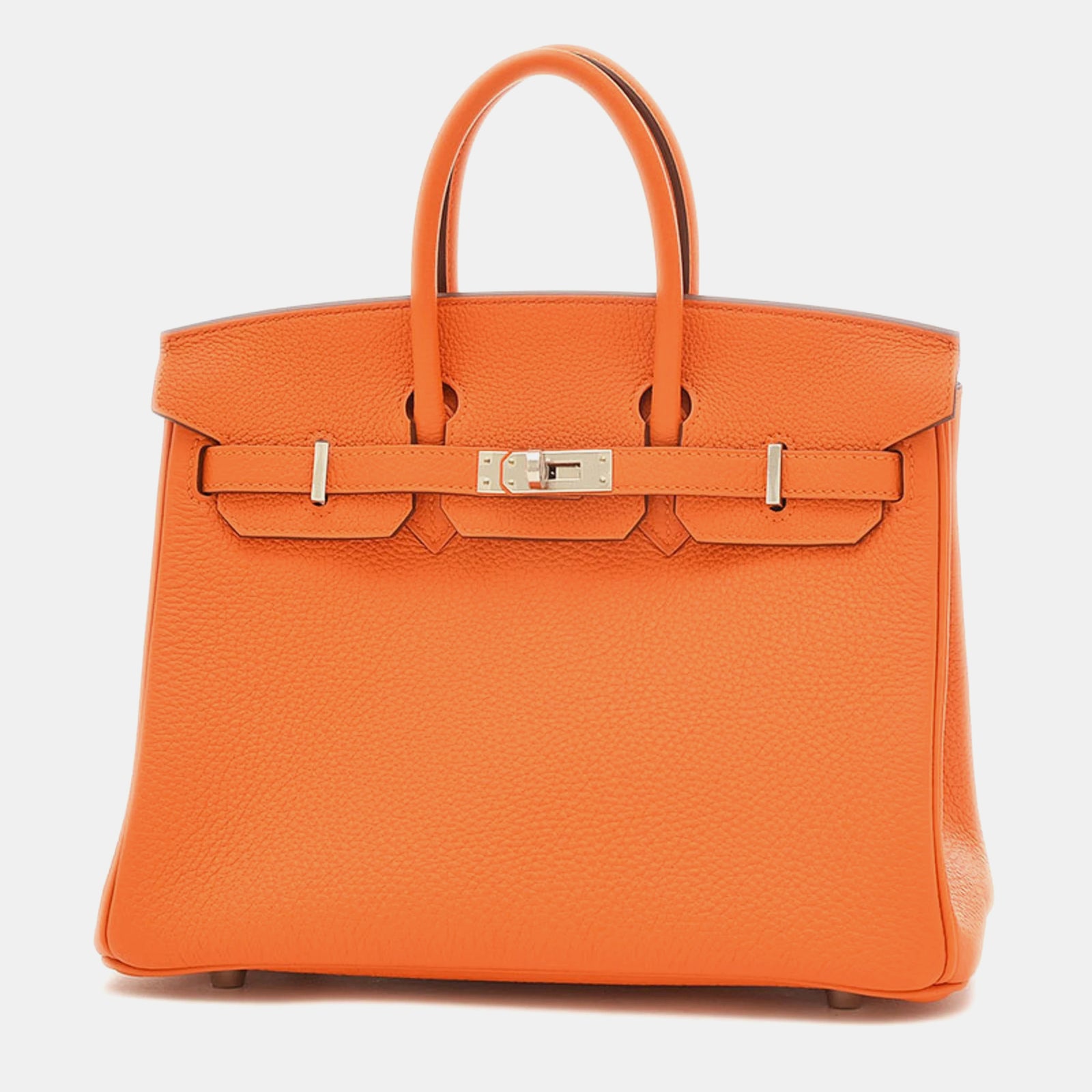 Herm?s Orange Togo Leather Birkin 25 Tote Bag